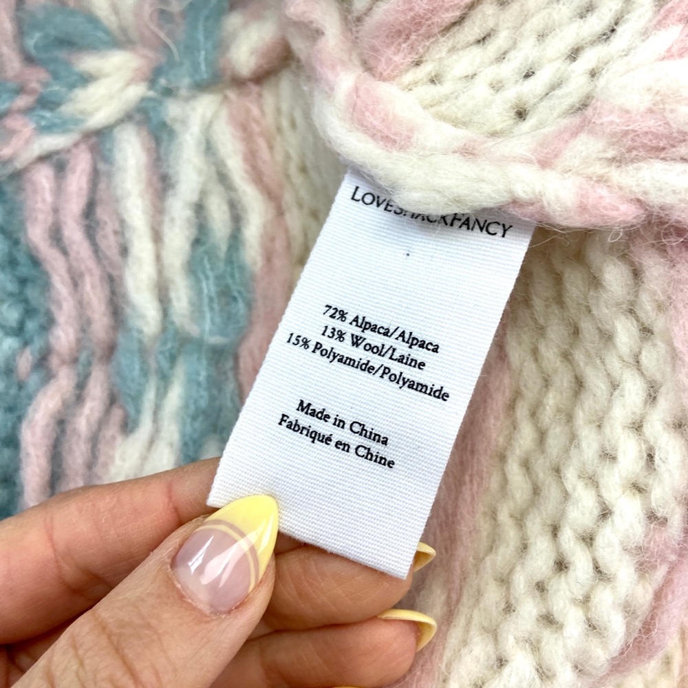 LoveShackFancy LSF Megan Crop Cardigan Sweater - Picture 12 of 12